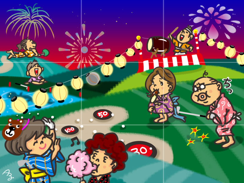 2つの絵を見比べて、違うところがいくつあるのかを答えてね