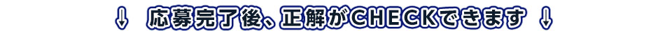 応募完了後、正解がCHECKできます